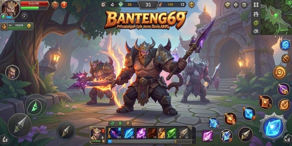 Tampilan gameplay BANTENG69 yang menakjubkan dengan pertarungan epik.