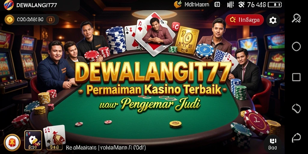 Tampilan utama DEWALANGIT77 dengan gameplay Kasino yang menarik.