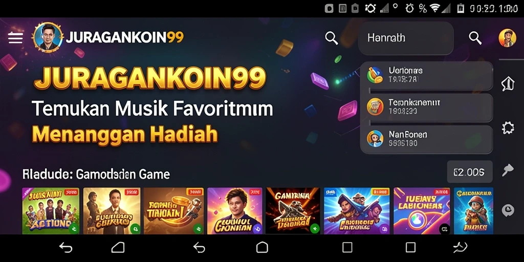 Tampilan screenshot gameplay JURAGANKOIN99 yang penuh warna dan interaktif.
