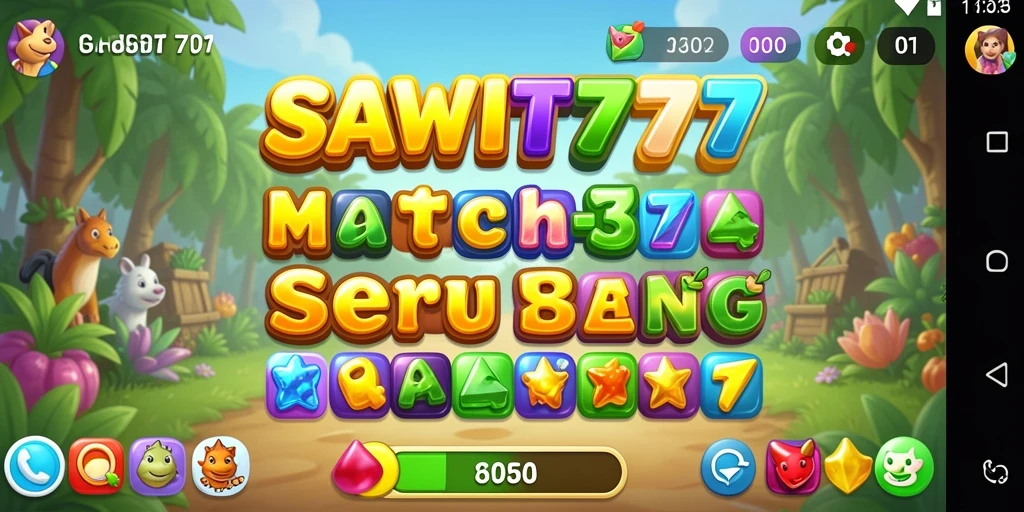 Tampilan gameplay menarik dari SAWIT777 saat mencocokkan item.