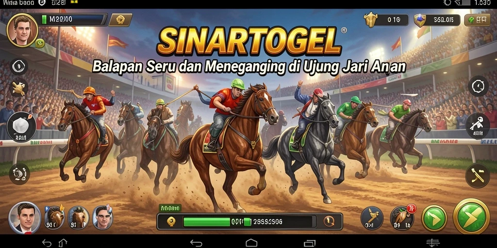 Tangkapan layar utama SINARTOGEL menampilkan aksi balapan yang mendebarkan.