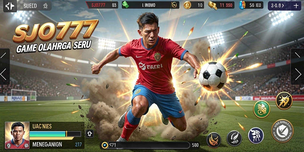 Tampilan gameplay <strong>SJO777</strong> dengan aksi seru di lapangan.