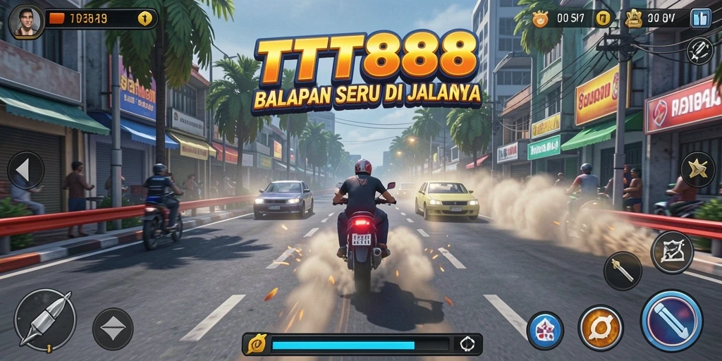 Tampilan gameplay Racing yang seru dan menegangkan di TTT888.